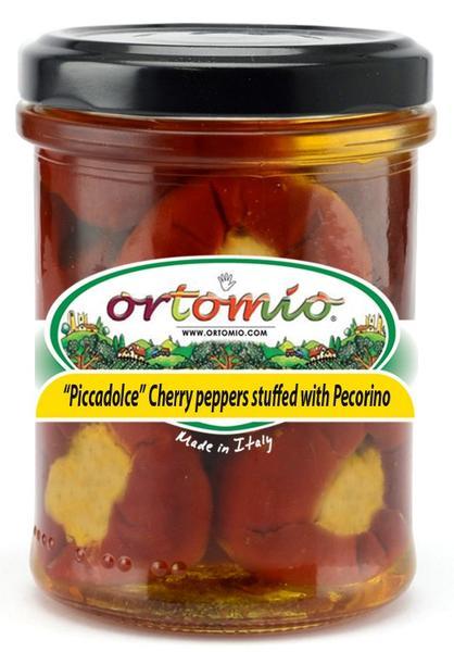 OR05_Piccadolce cherry papričky plněné krémem pecorino Ortomio 180g